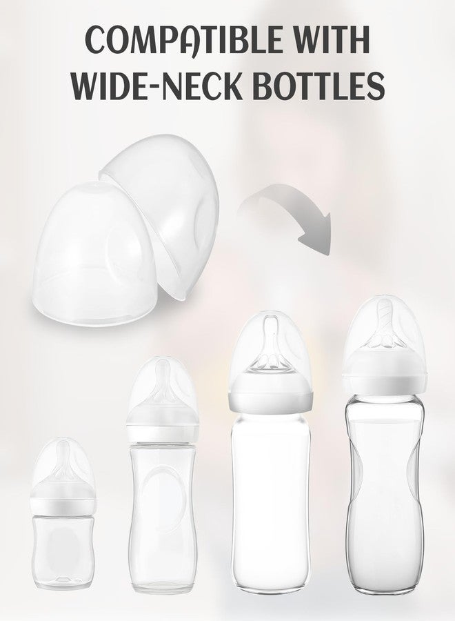 YONHTUTU 8 Count Baby Bottle Lids Compatible with Philips Avent Baby Bottles, Soft & Safe PP Bottle Caps for Avent Natural Plastic and Glass Bottles, BPA Free Baby Bottle Covers for Philip Avent Glass Bottle - Image 2